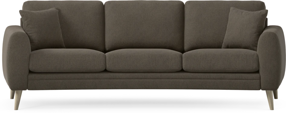 Eden - 3-sits soffa svängd - Brun