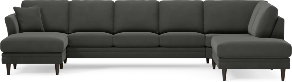 Eden - 3-sits soffa med schäslong vänster och divan höger - Grå