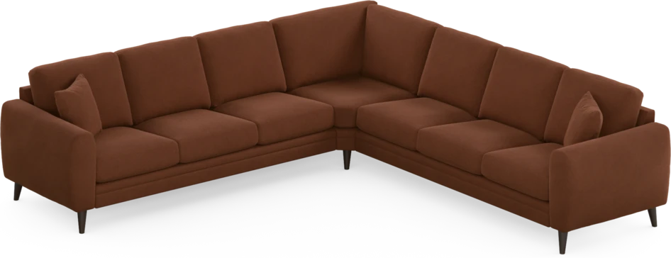 Eden - Hörnsoffa, 3+3-sits - Orange