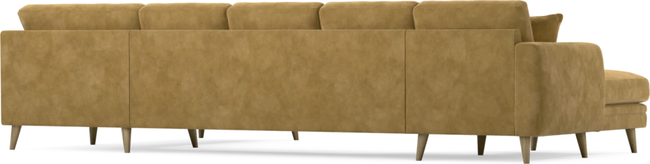 Eden - 3-sits soffa med schäslong vänster och divan höger - Gul
