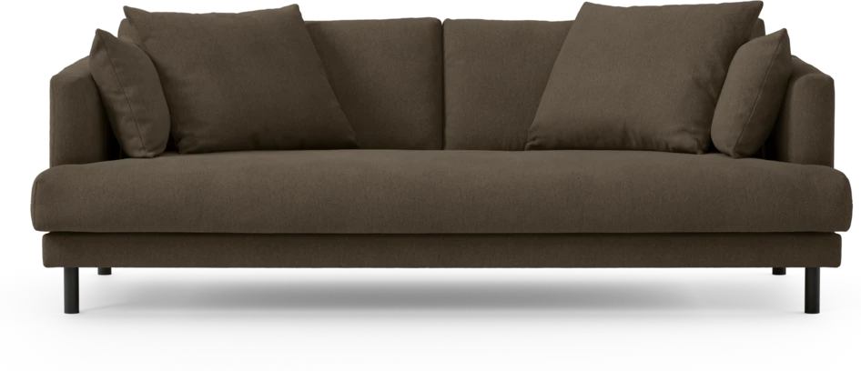 Harper - 3-sits soffa, hel dyna - Brun