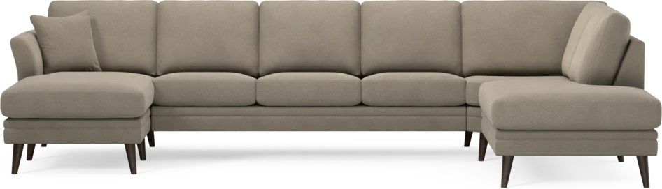 Eden - 3-sits soffa med schäslong vänster och divan höger - Beige