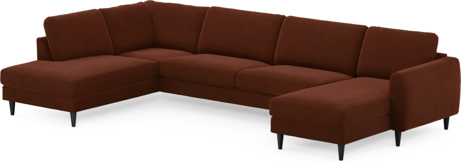 Bridge - 3-sits soffa med divan vänster och schäslong höger - Orange