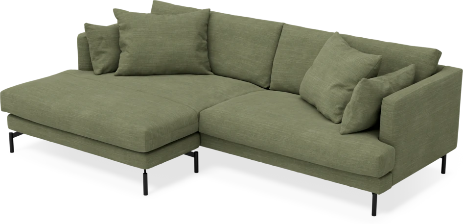 Harper - 4-sits med schäslong XL vänster - Grön