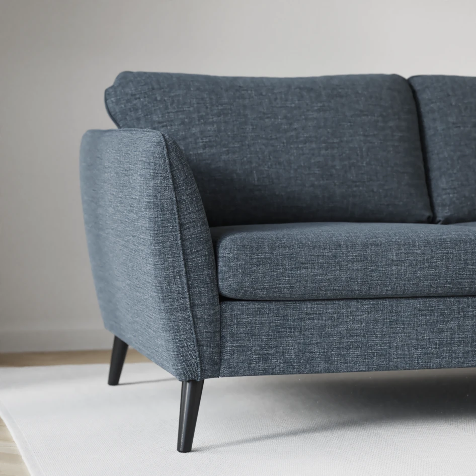 County - 3-sits soffa med divan höger - Blå