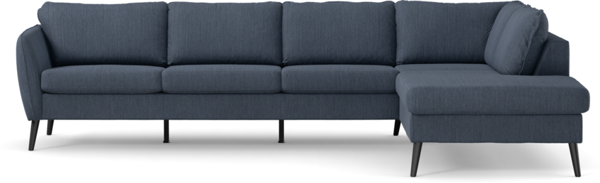 County - 3-sits soffa med divan höger - Blå