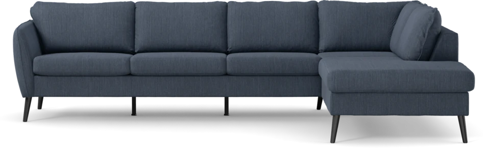 County - 3-sits soffa med divan höger - Blå