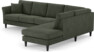 Eden - 3-sits soffa med divan - Grön