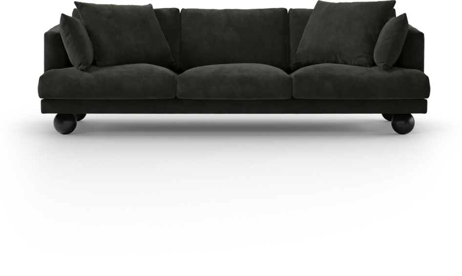 Harper - 4-sits soffa - Svart