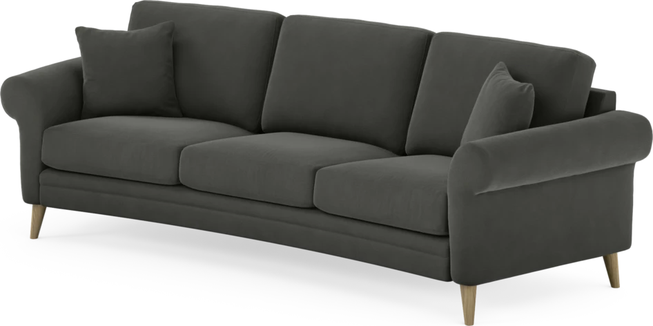 Eden - 3-sits soffa svängd - Grå