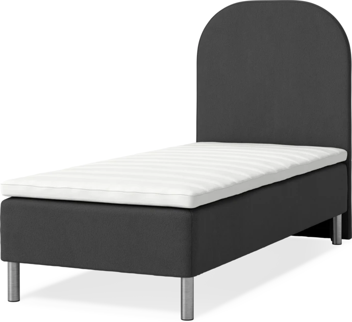 Roma Family, Ramsäng, enkelsäng med bäddmadrass och sänggavel slät, B 90-120