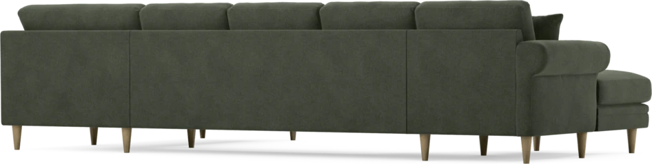 Eden - 3-sits soffa med schäslong vänster och divan höger - Grön