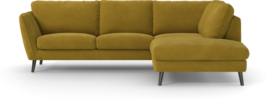 Madison Lux - 2-sits soffa med divan höger - Gul