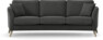 Eden - 3-sits soffa svängd - Svart