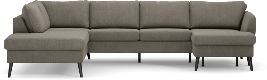 County - 3-sits soffa med divan vänster och schäslong höger - Brun