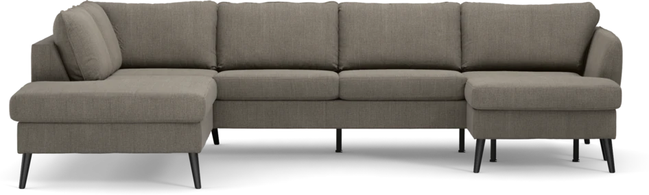 County - 3-sits soffa med divan vänster och schäslong höger - Brun