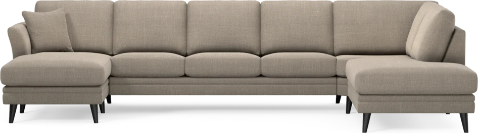 Eden - 3-sits soffa med schäslong vänster och divan höger - Beige