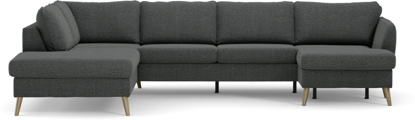 County - 3-sits soffa med divan vänster och schäslong höger - Grå