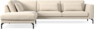 Willow - 3-sits soffa med divan vänster, fast klädsel - Beige