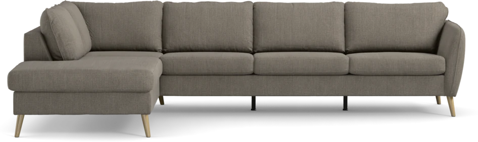 County - 3-sits soffa med divan vänster - Brun