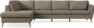 County - 3-sits soffa med divan vänster - Brun