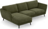 Madison Lux - 2-sits soffa med schäslong vänster - Grön