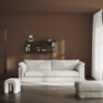 Cherrie - 4-sits soffa, hel dyna och kappa - Beige