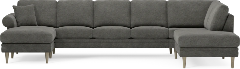 Eden - 3-sits soffa med schäslong vänster och divan höger - Grå