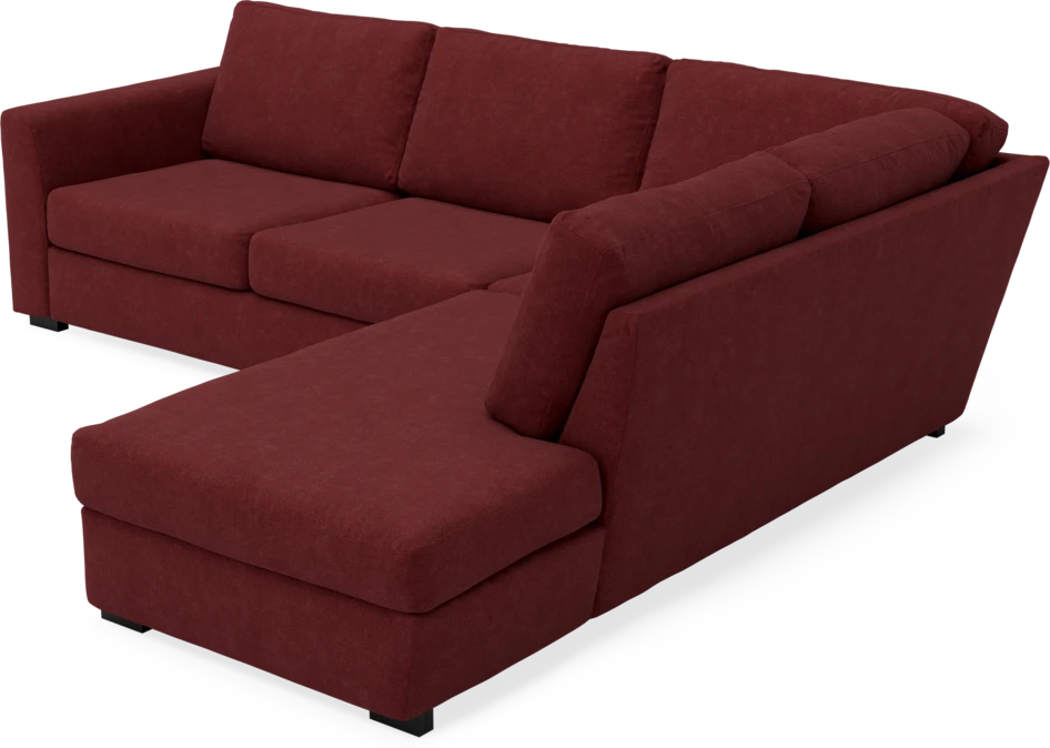 Friday - 2,5-sits soffa med divan höger - Rosa