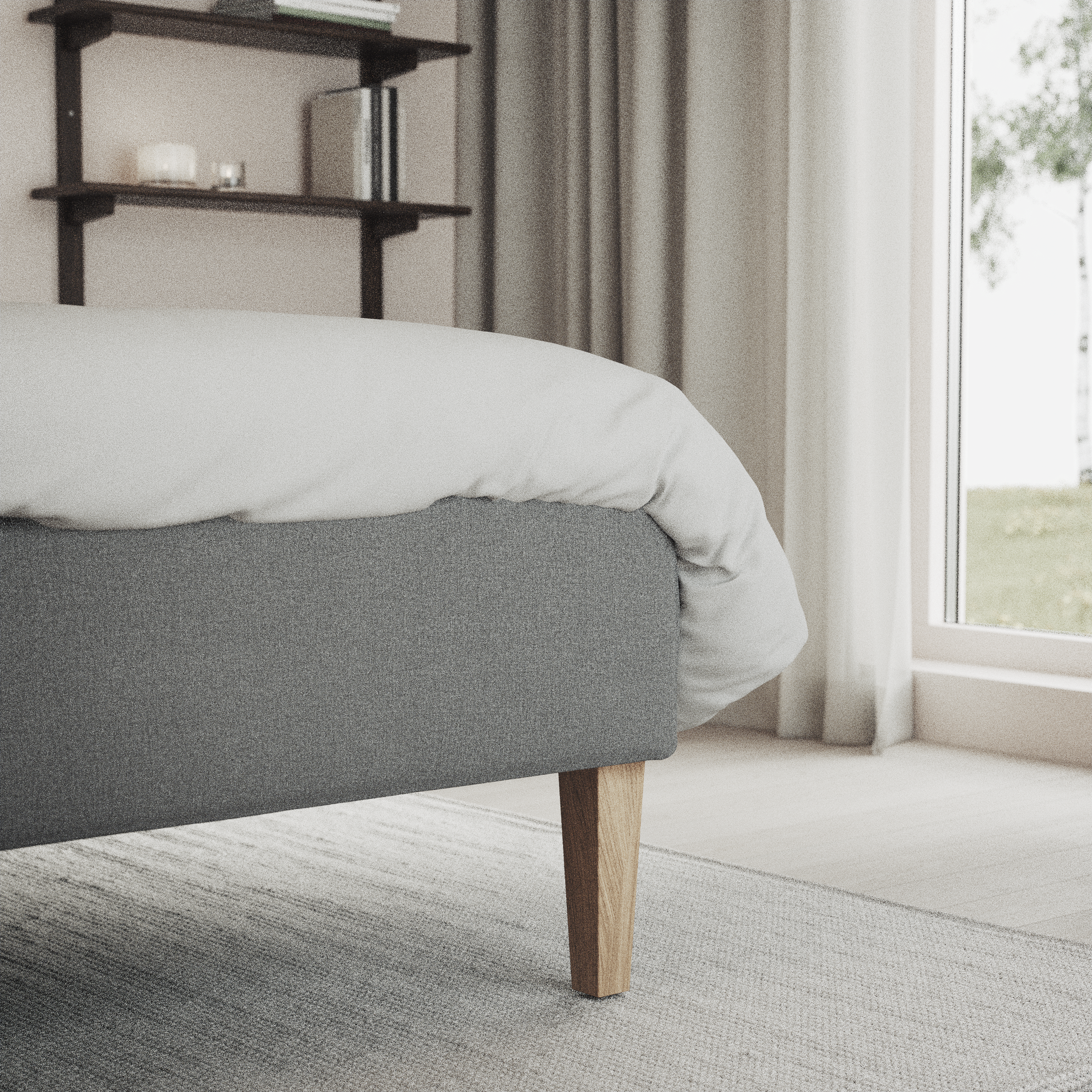 Delux Exclusive - Kontinentalsäng, enkelsäng 120 cm med bäddmadrass och sängben - inspiration