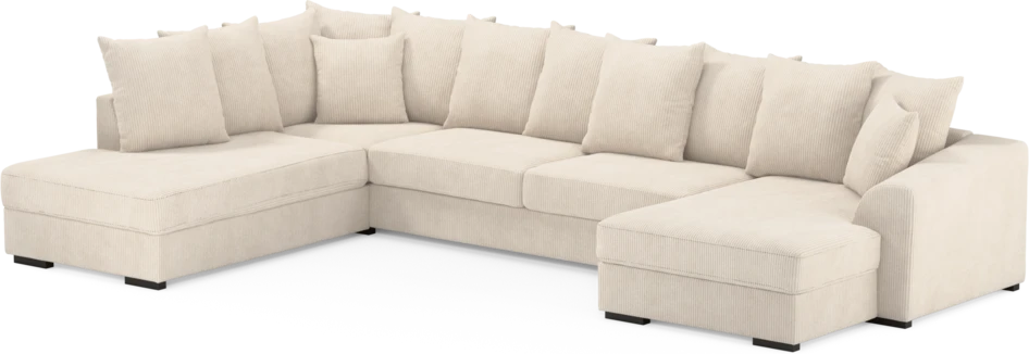 Town - 3-sits soffa med divan vänster och schäslong höger - Vit