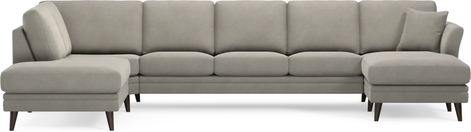 Eden - 3-sits soffa med divan vänster och schäslong höger - Grå