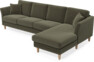 Eden - 3-sits soffa med schäslong - Brun