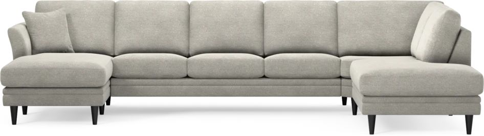 Eden - 3-sits soffa med schäslong vänster och divan höger - Grå