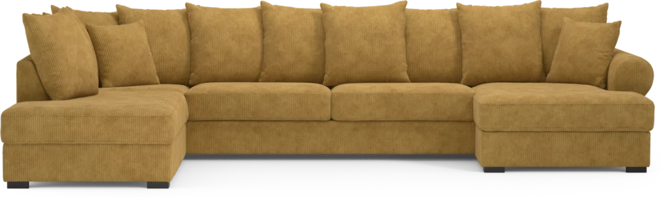 Town - 3-sits soffa med divan vänster och schäslong höger - Gul