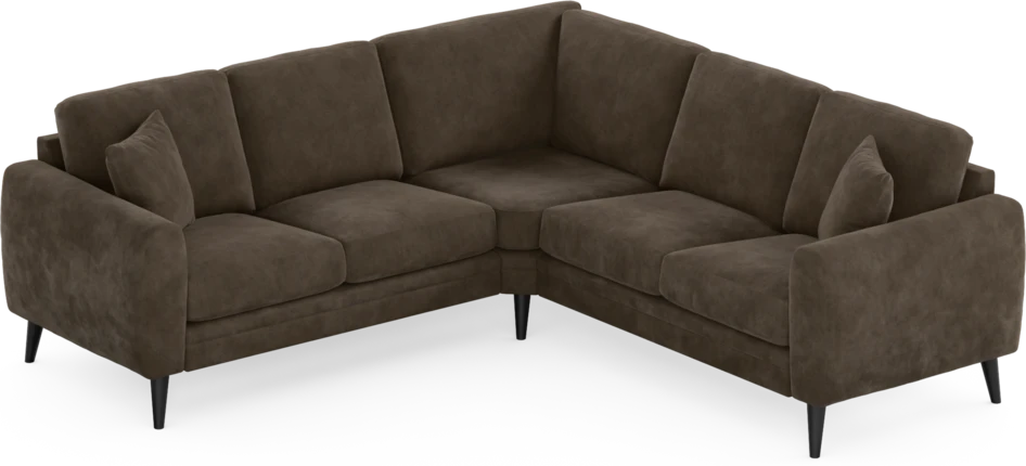 Eden - Hörnsoffa, 2+2-sits - Brun