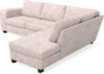 Friday - 2,5-sits soffa med divan höger - Rosa
