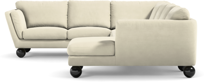 Madison Lux - Hörnsoffa med schäslong höger - Vit