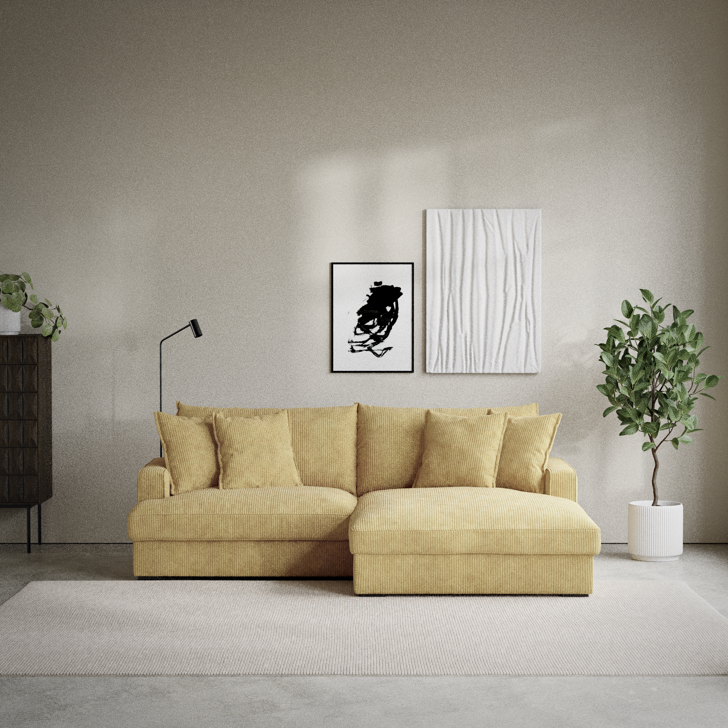 Mila, 2-sits soffa med schäslong XL höger