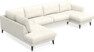 Bridge - 3-sits soffa med divan vänster och schäslong höger - Vit