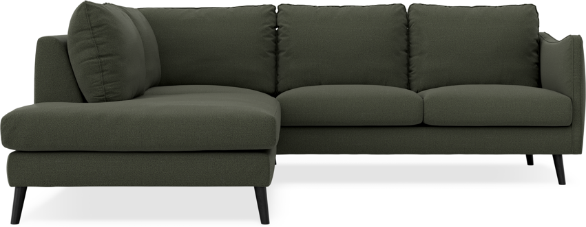 Madison - 2-sits soffa med divan vänster - Grön
