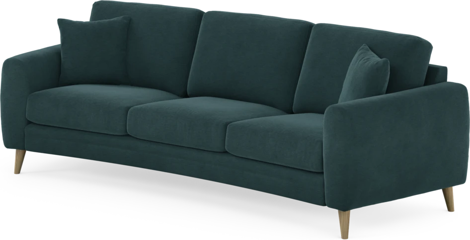 Eden - 3-sits soffa svängd - Blå