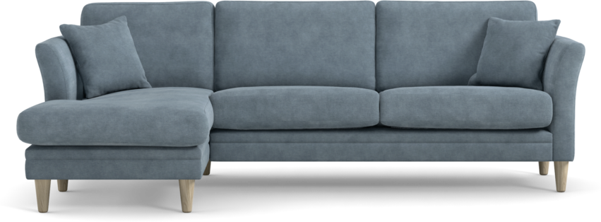 Eden - 2,5-sits soffa med schäslong - Blå