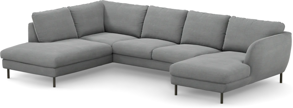 Madison - 2-sits soffa med divan vänster och schäslong höger - Grå