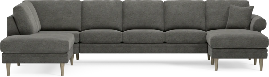 Eden - 3-sits soffa med divan vänster och schäslong höger - Grå