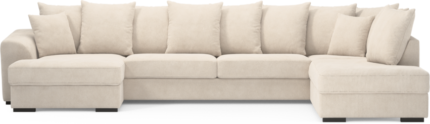 Town - 3-sits soffa med divan höger och schäslong vänster - Vit