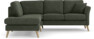 Eden - 2-sits soffa med divan - Grön