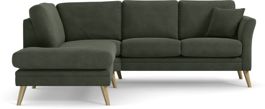 Eden - 2-sits soffa med divan - Grön
