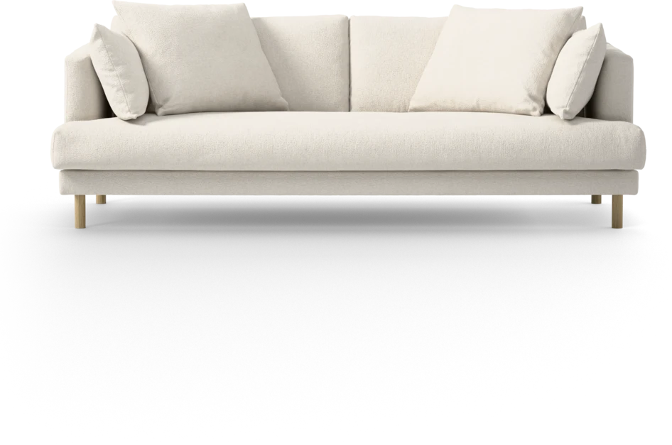 Harper - 3-sits soffa, hel dyna - Vit