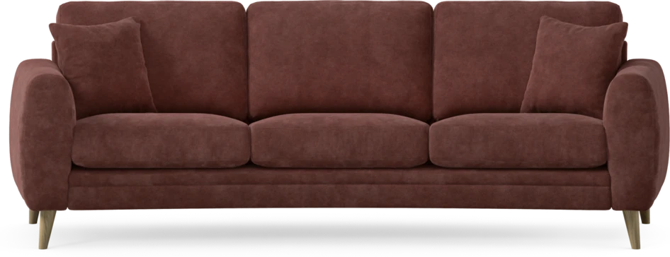 Eden - 3-sits soffa svängd - Röd